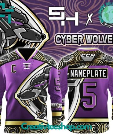 Cyberwolves X Nhl Fusion Purple Hockey Jersey