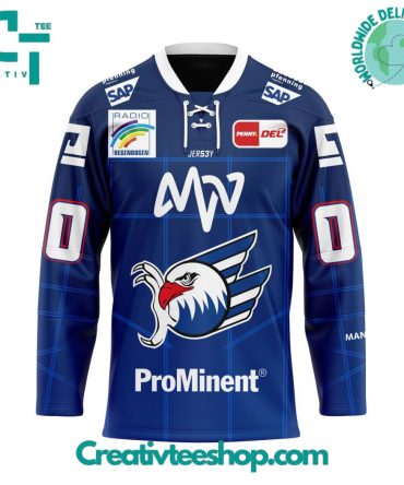 Del Adler Mannheim Home Kits Hockey Jersey