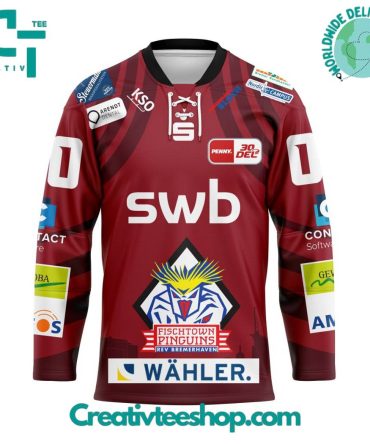Del Fischtown Pinguins Home Kits Hockey Jersey