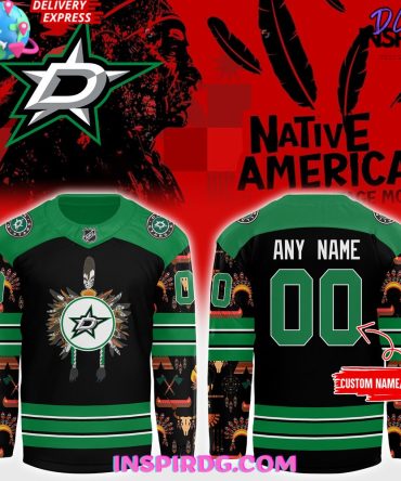 Dallas Stars Native American Heritage Month 2024 Hockey Jersey