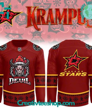 Dallas Stars X 2024 Nhl Christmas Devil Krampus Holiday Hockey Jersey