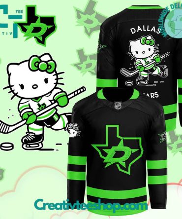 Dallas Stars X Hello Kitty 50Th Anniversary Hockey Jersey