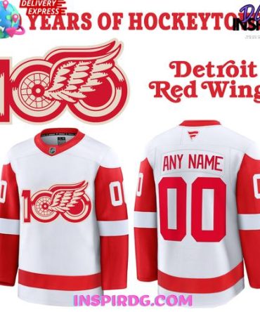 Detroit Red Wings 100 Years Of Hockeytown White Hockey Jersey