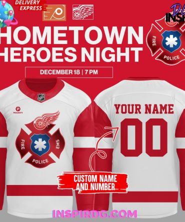 Detroit Red Wings Hometown Heroes Night Custom Hockey Jersey