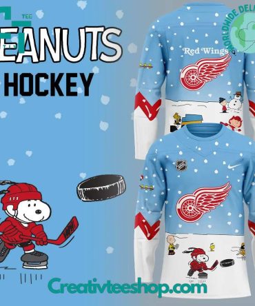 Detroit Red Wings Peanuts Holiday Speciality Hockey Jersey