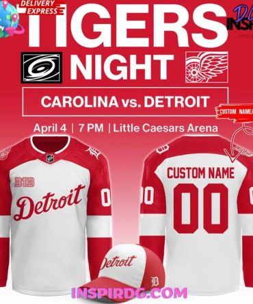 Detroit Red Wings Tiger Night 2025 Hockey Jersey