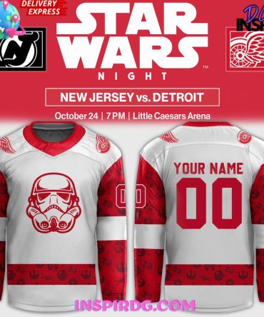 Detroit Red Wings X Star Wars Night 2024 Custom Hockey Jersey