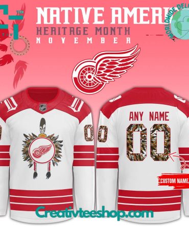 Detroit Red Wings Nhl 2024 Native American Heritage Month Hockey Jersey