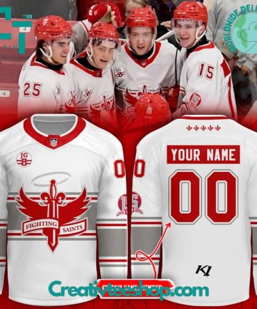 Dubuque Fighting Saints Special White Hockey Jersey