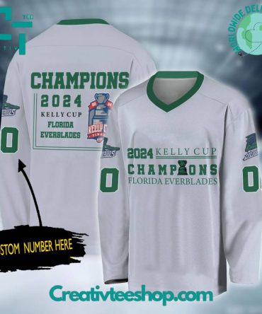 Echl Florida Everblades 2024 Kelly Cup Champions Hockey Jersey