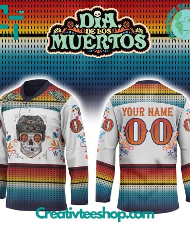 Edmonton Oilers Dia De Los Muertos Hockey Jersey
