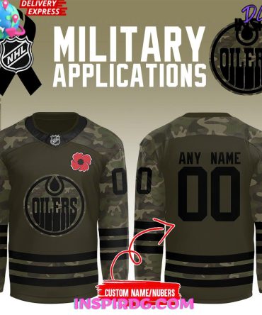 Edmonton Oilers Military Appreciation Night Special Hockey Jersey
