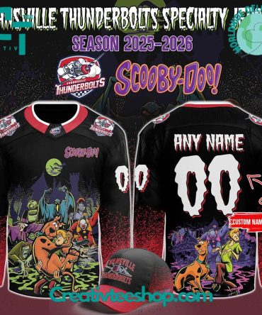Evansville Thunderbolts X Scooby-Doo Night 2025 Custom Hockey Jersey
