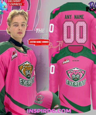 Everett Silvertips Pink In The Rink Night 2024 Hockey Jersey