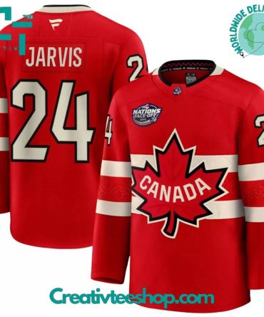 Canada 2025 4 Nations Face-Off Seth Jarvis #24 Red Premium Jersey