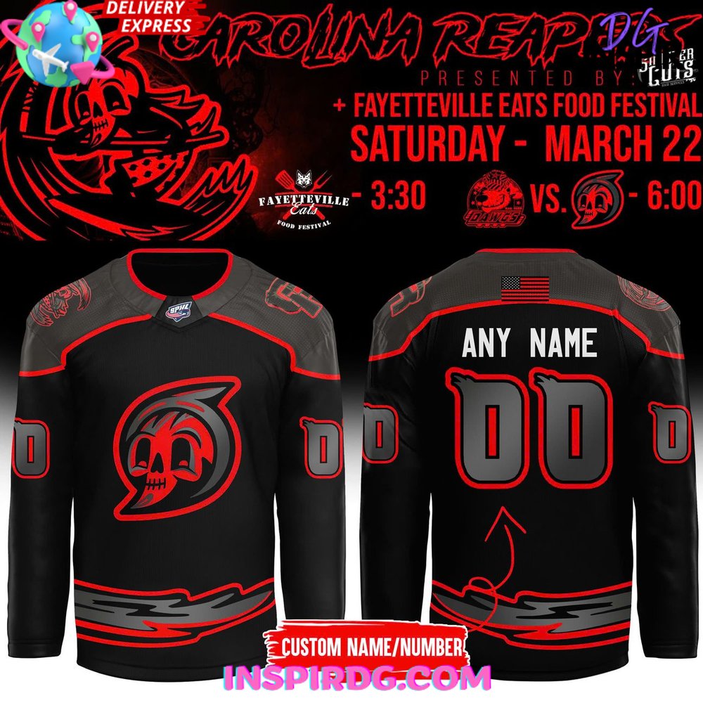 Fayetteville Marksmen Carolina Reapers 2025 Hockey Jersey