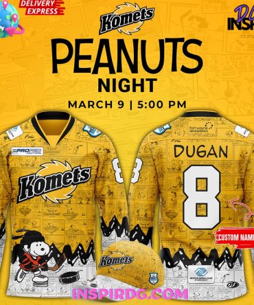 Fort Wayne Komets 75Th Anniversary Peanuts Hockey Jersey