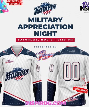 Fort Wayne Komets Military Appreciation Night 2024 Hockey Jersey