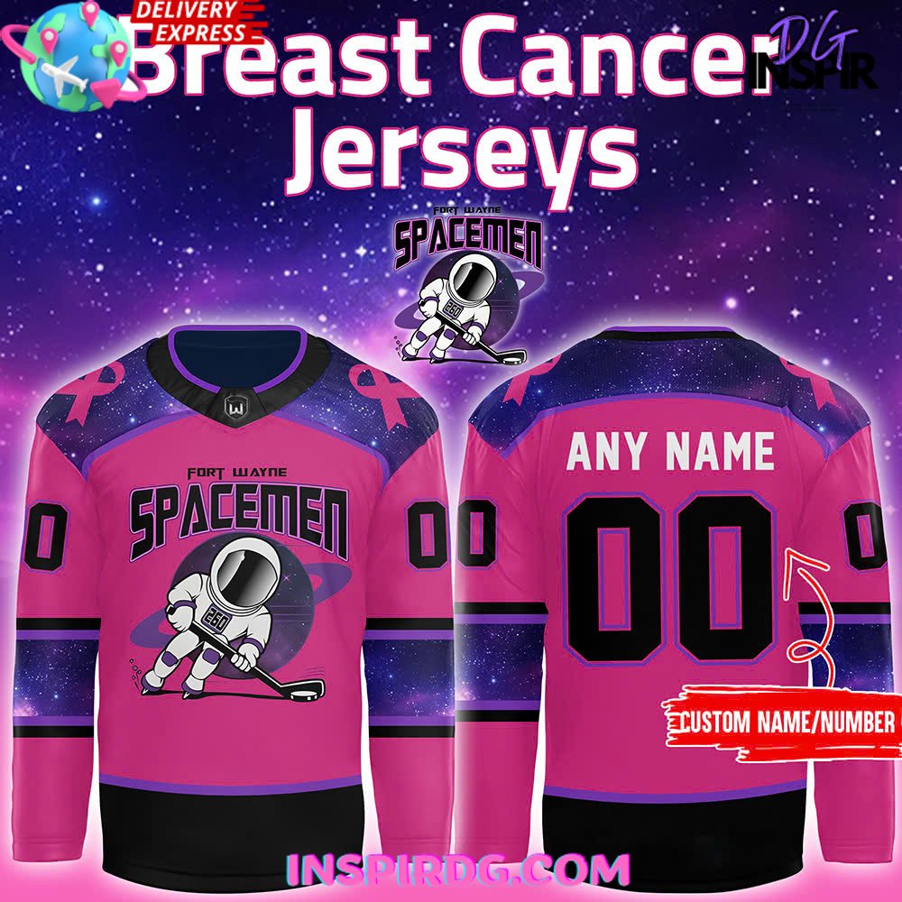 Fort Wayne Spacemen Breast Cancer Special Hockey Jersey