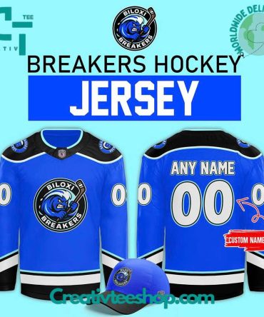 Biloxi Breakers Special New 2025 Blue Custom Hockey Jersey