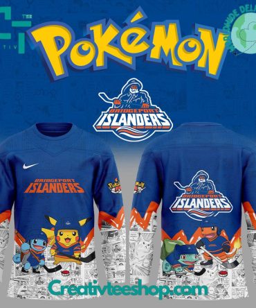 Bridgeport Islanders X Pokemon Special New Hockey Jersey
