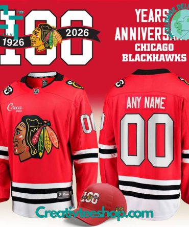 Chicago Blackhawks 100 Years Anniversary Special Edition Hockey Jersey