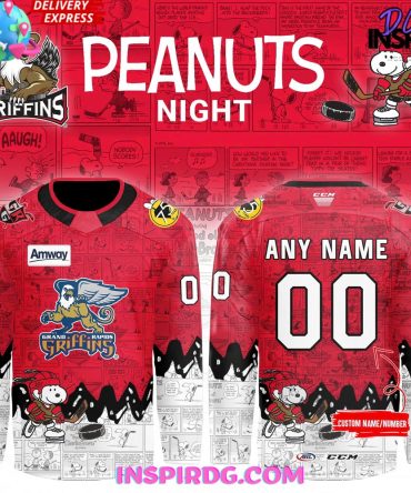 Grand Rapids Griffins 75Th Anniversary Of Peanuts Jersey