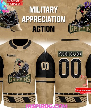 Grand Rapids Griffins Military Appreciation Special Hockey Jersey