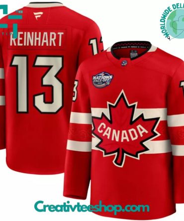 Canada 2025 4 Nations Face-Off Sam Reinhart #13 Red Premium Jersey