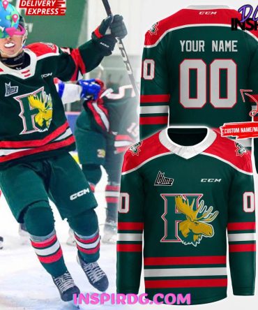 Halifax Mooseheads Ccm Branding 2024 Green Hockey Jersey