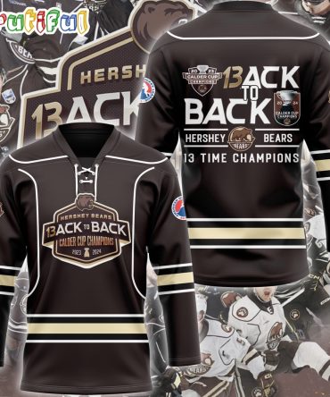 Hershey Bears 2024 Calder Cup Back To Back 13 Time Champion Hockey Jersey