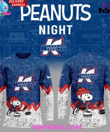 Kalamazoo Wings Anniversary Of Peanuts Limited Edition Hockey Jersey