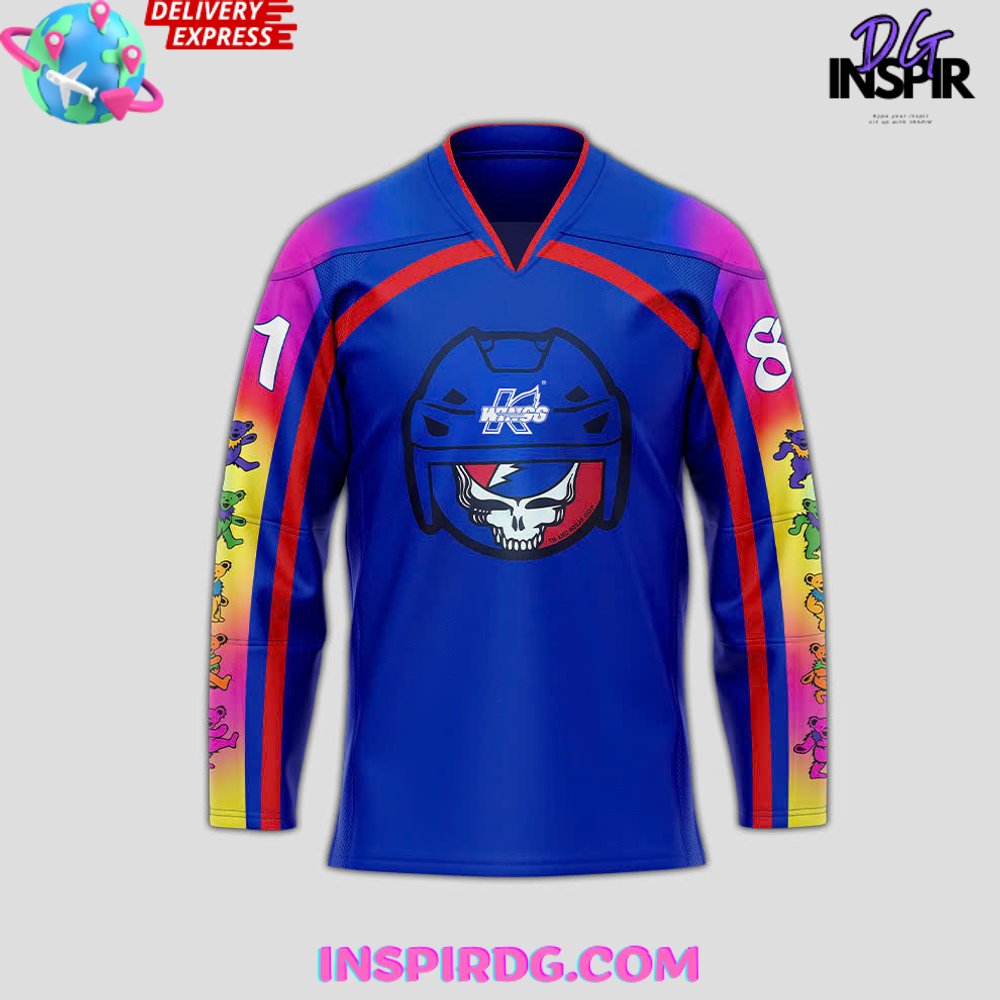 Kalamazoo Wings X Grateful Dead Specialty Hockey Jersey - Image 2
