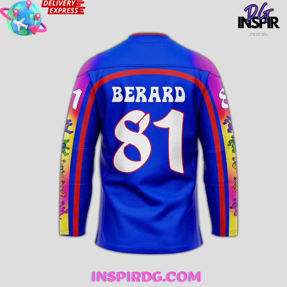 Kalamazoo Wings X Grateful Dead Specialty Hockey Jersey - Image 3