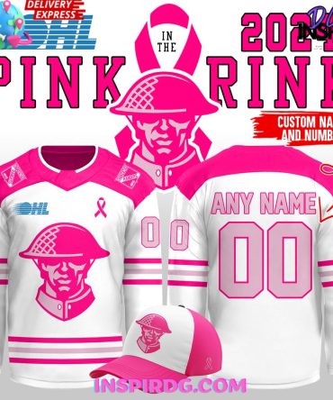 Kitchener Rangers Pink In The Rink 2024 Hockey Jersey