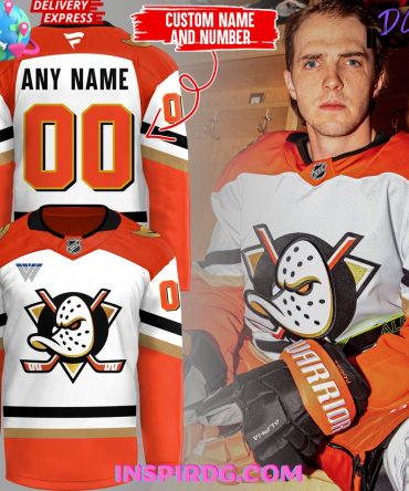 Limited Edition Anaheim Ducks Orange Country Custom Hockey Jersey