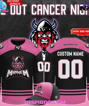 Macon Mayhem Ice Out Cancer Night 2025 Jersey
