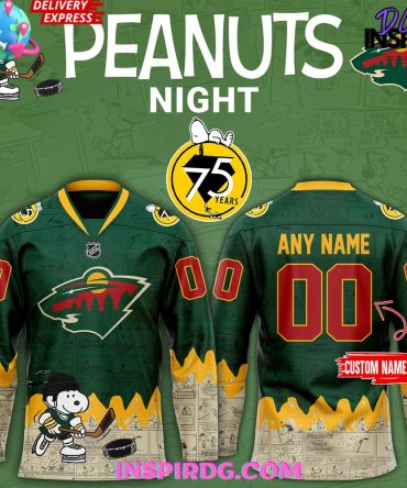 Minnesota Wild 75Th Anniversary Of Peanuts Jersey