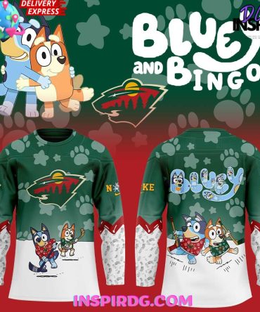 Minnesota Wild Bluey And Bingo Special Jersey