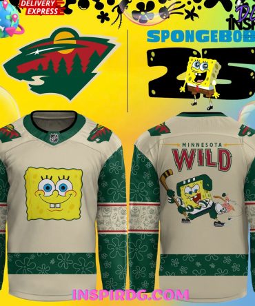 Minnesota Wild Spongebob 25Th Anniversary Special Hockey Jersey