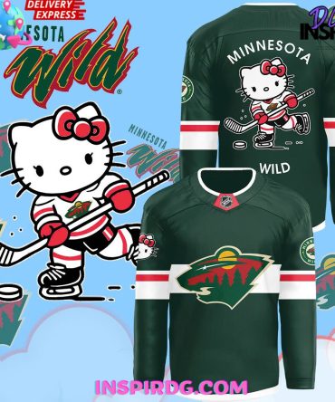 Minnesota Wild X Hello Kitty 50Th Anniversary Limited Hockey Jersey