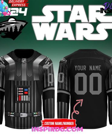 Minnesota Wild X Star Wars Night 2024 Black Hockey Jersey