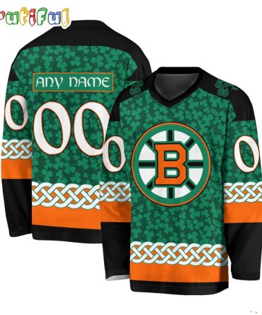 Nhl Boston Bruins Jersey Special St.Patrick'S Day Design Hockey Jersey