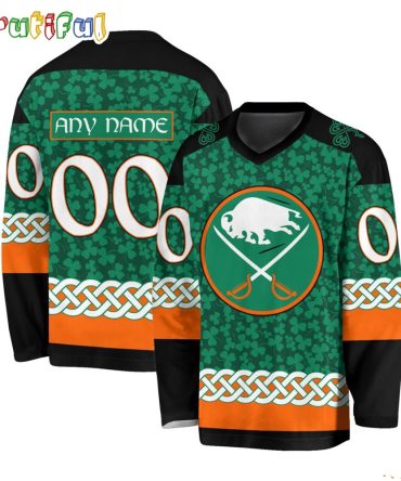 Nhl Buffalo Sabres Jersey Special St.Patrick'S Day Design Hockey Jersey