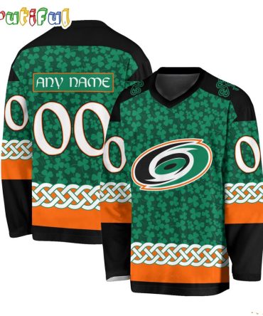 Nhl Carolina Hurricanes Jersey Special St.Patrick'S Day Design Hockey Jersey