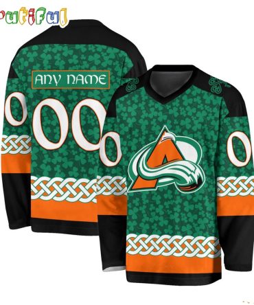 Nhl Colorado Avalanche Jersey Special St.Patrick'S Day Design Hockey Jersey