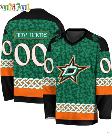 Nhl Dallas Stars Jersey Special St.Patrick'S Day Design Hockey Jersey
