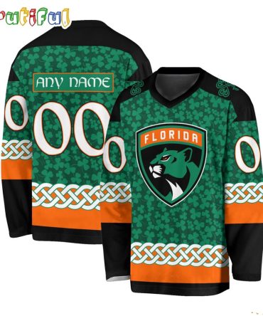 Nhl Florida Panthers Jersey Special St.Patrick'S Day Design Hockey Jersey