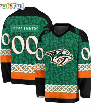 Nhl Nashville Predators Jersey Special St.Patrick'S Day Design Hockey Jersey