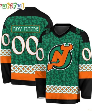Nhl New Jersey Devils Jersey Special St.Patrick'S Day Design Hockey Jersey
